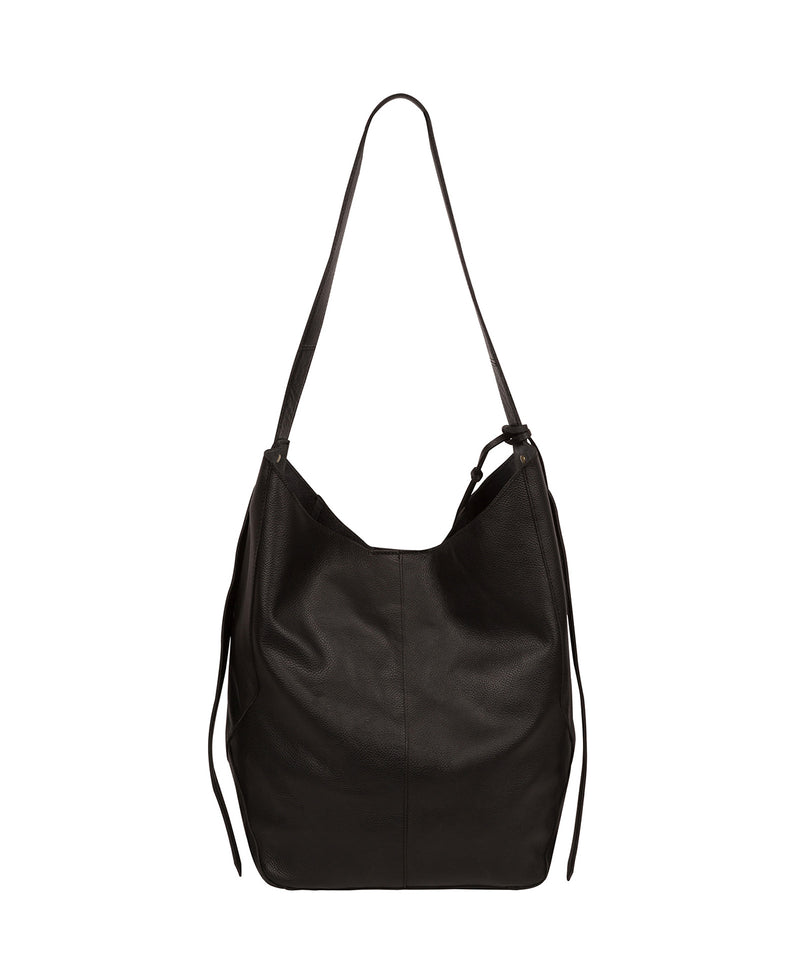 'Harrow' Black Leather Shoulder Bag