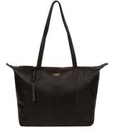 'Hillingdon' Black Leather Tote Bag