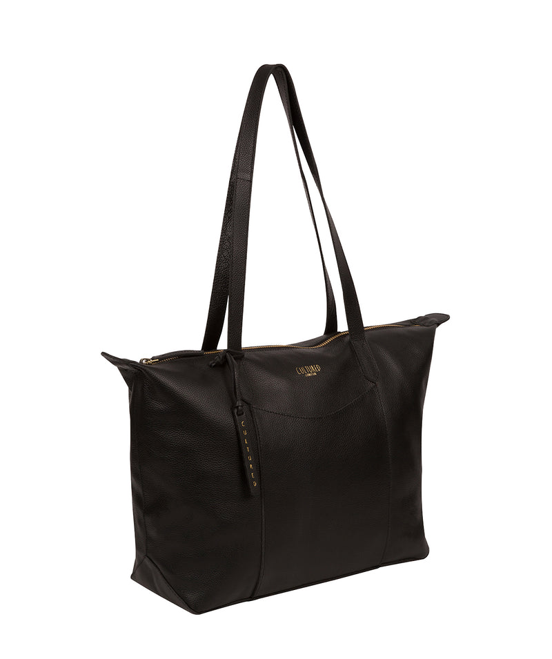 'Hillingdon' Black Leather Tote Bag