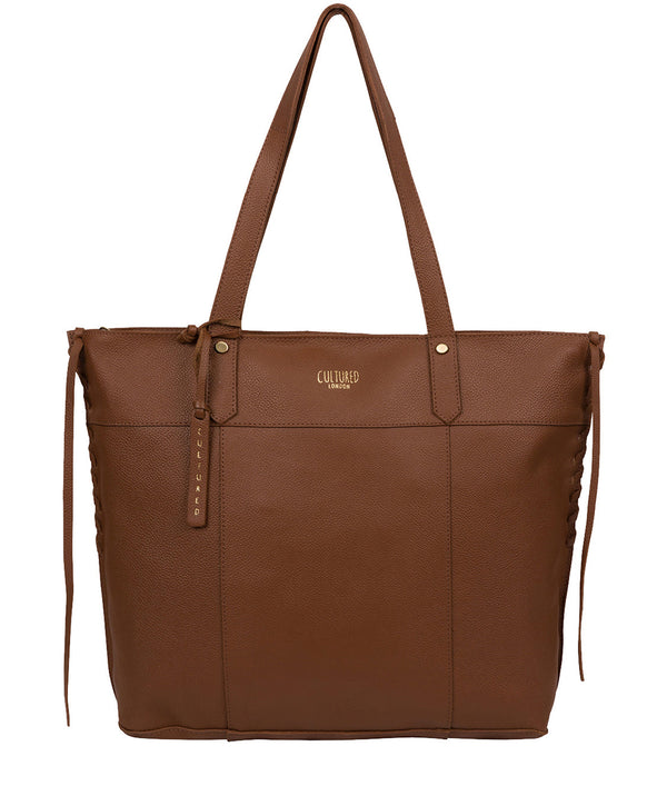 'Bromley' Tan Leather Tote Bag