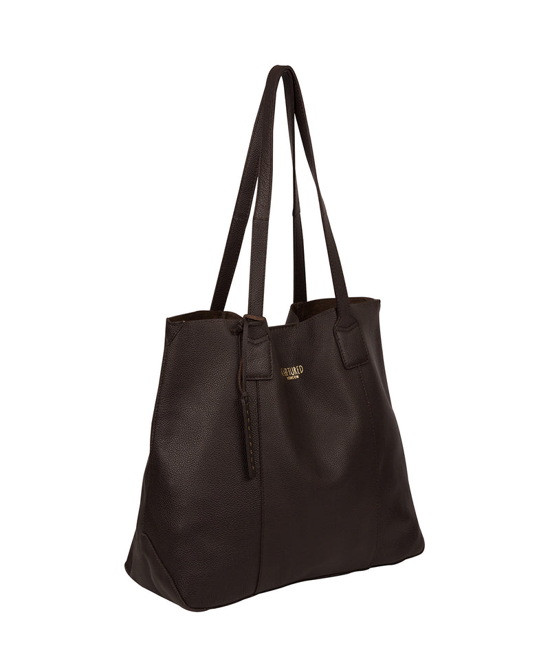 'Kingston' Dark Brown Leather Tote Bag