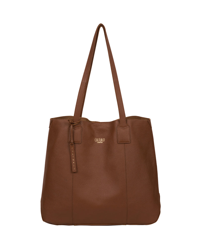 'Kingston' Tan Leather Shopper Bag