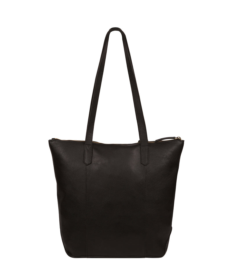 'Havering' Black Leather Tote Bag