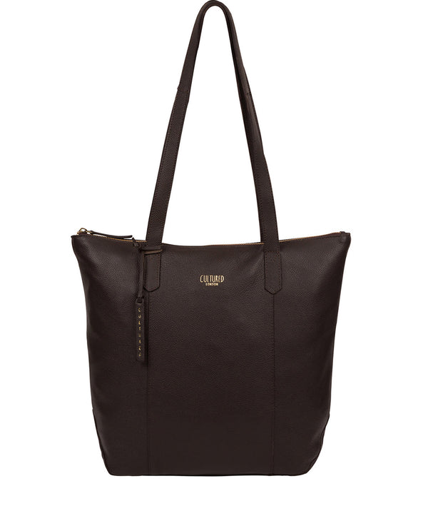 'Havering' Dark Brown Leather Tote Bag