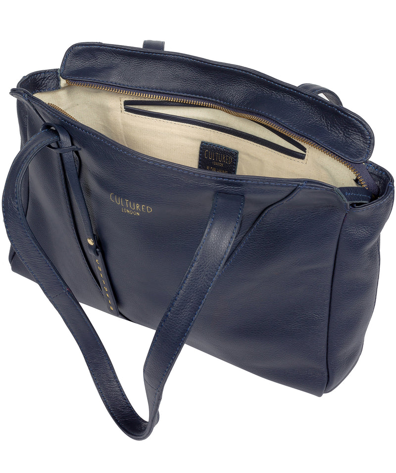 'Astoria' Ink Leather Shoulder Bag
