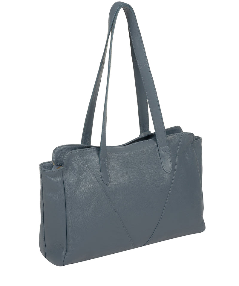'Astoria' Moonlight Blue Leather Shoulder Bag