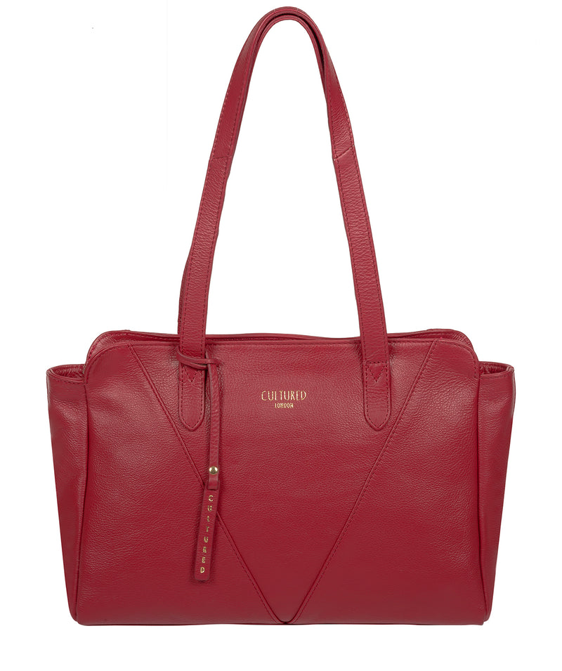 'Astoria' Red Leather Shoulder Bag