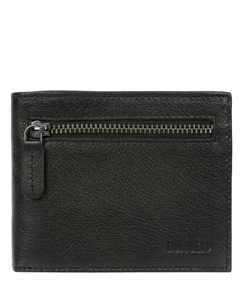 'Victor' Black Leather Tri-Fold Wallet image 1