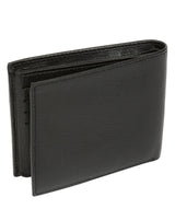'Victor' Black Leather Tri-Fold Wallet image 5