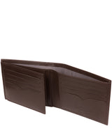'Victor' Brown Leather Tri-Fold Wallet image 3