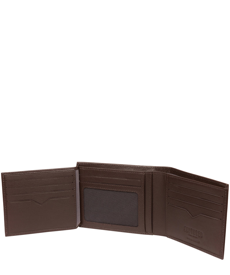 'Victor' Brown Leather Tri-Fold Wallet image 4