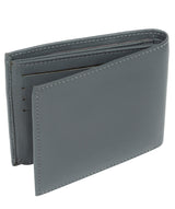 'Victor' Gun Metal Leather Tri-Fold Wallet image 5
