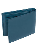 'Victor' Teal Leather Tri-Fold Wallet image 5