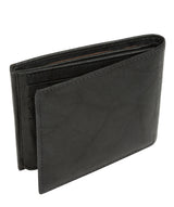 'Victor' Vintage Black Leather Tri-Fold Wallet image 5