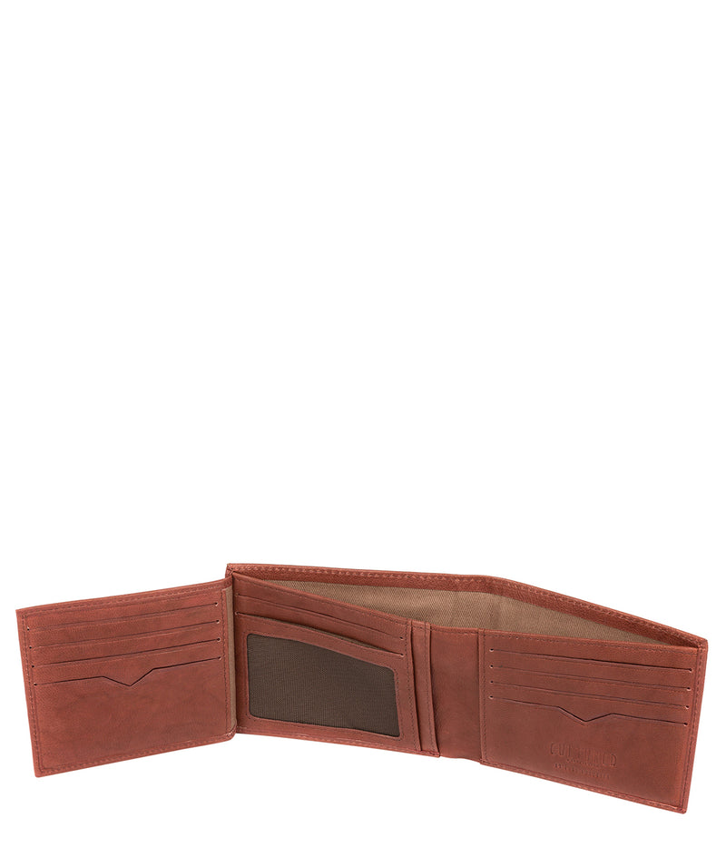 'Victor' Vintage Brick Leather Tri-Fold Wallet image 4