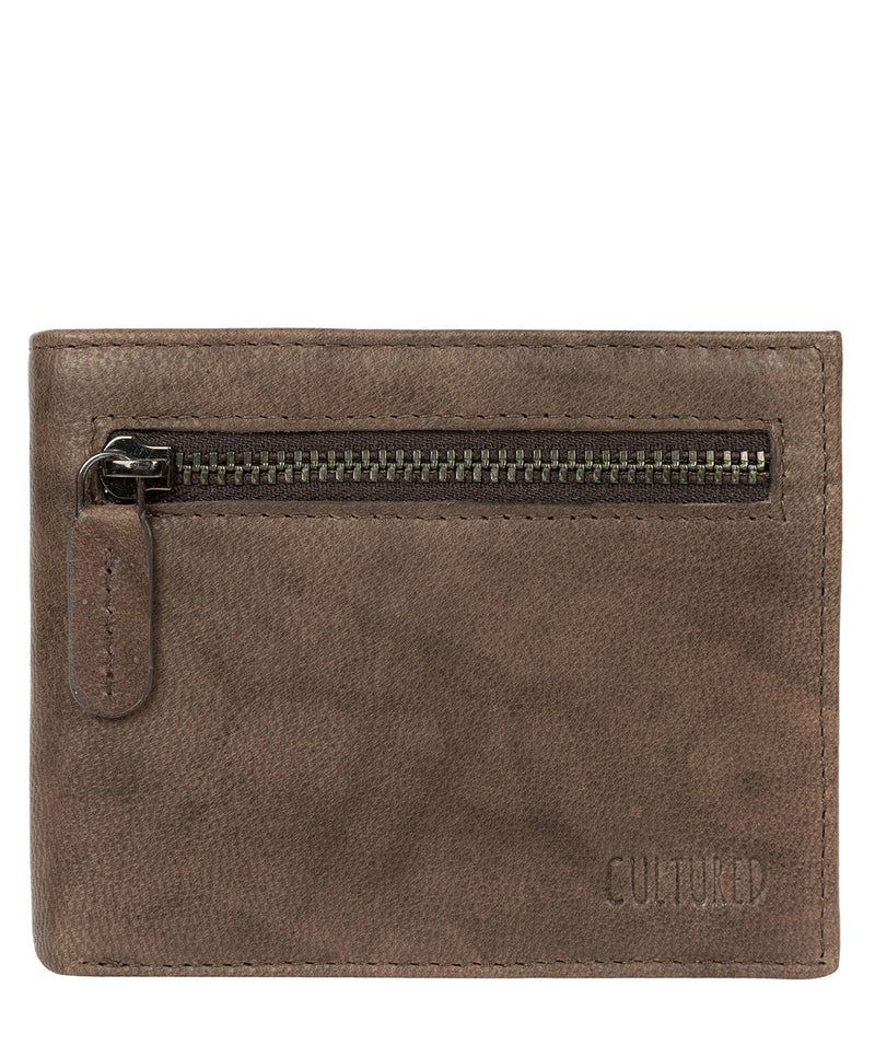 'Victor' Vintage Brown Leather Tri-Fold Wallet image 1