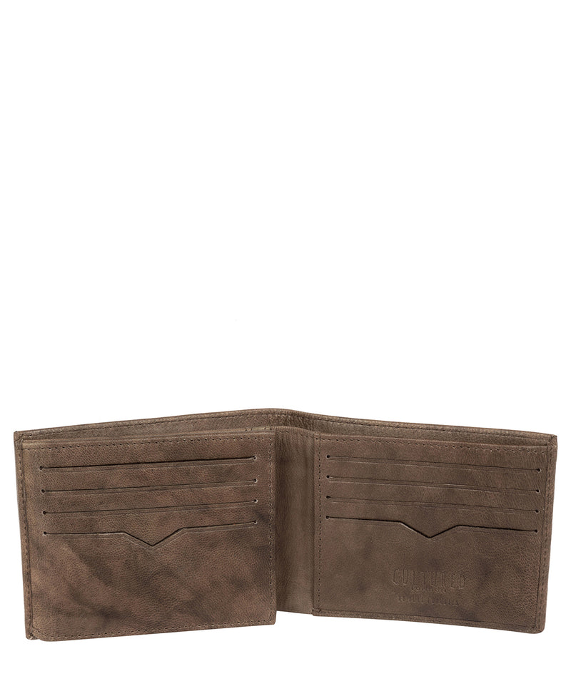 'Victor' Vintage Brown Leather Tri-Fold Wallet image 3