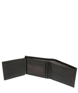 'Niall' Black Leather Tri-Fold Wallet image 4