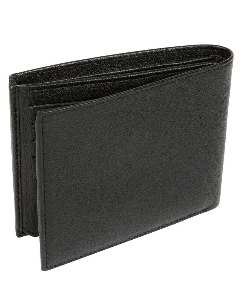 'Niall' Black Leather Tri-Fold Wallet image 5