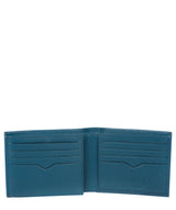 'Niall' Teal Leather Tri-Fold Wallet image 3