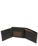 'Niall' Vintage Black Leather Tri-Fold Wallet image 4
