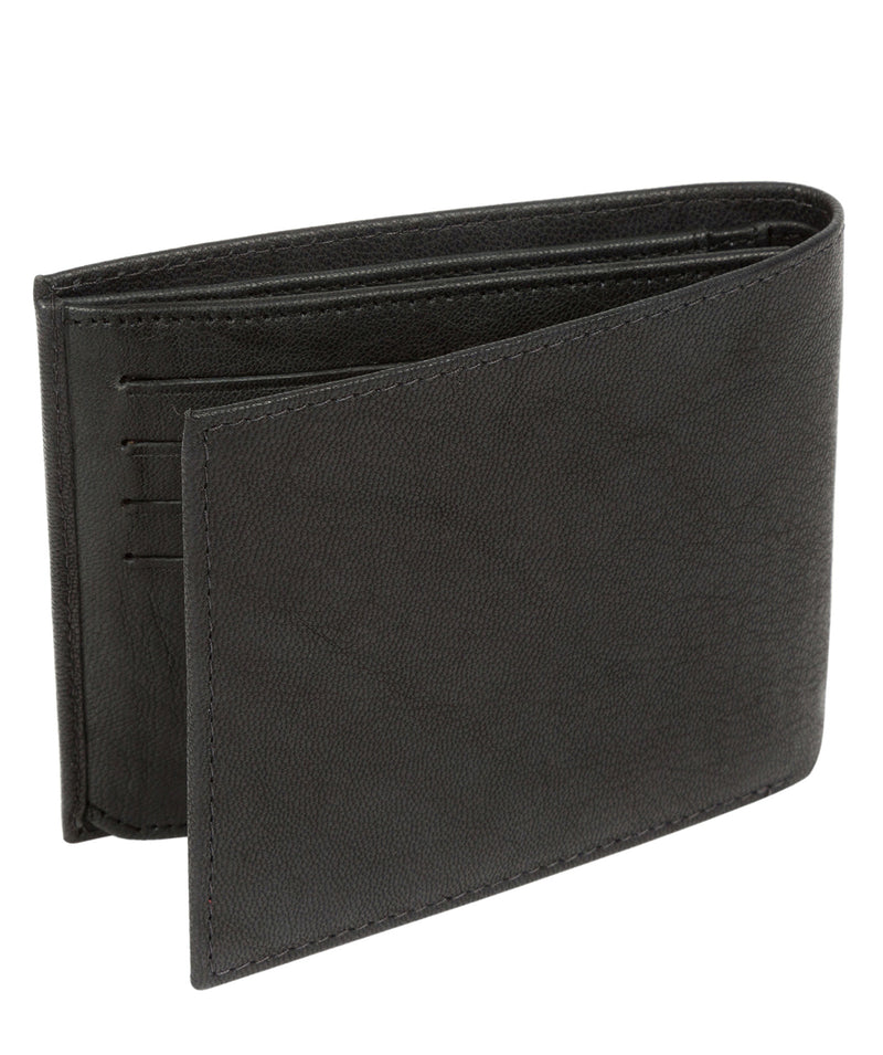 'Niall' Vintage Black Leather Tri-Fold Wallet image 5