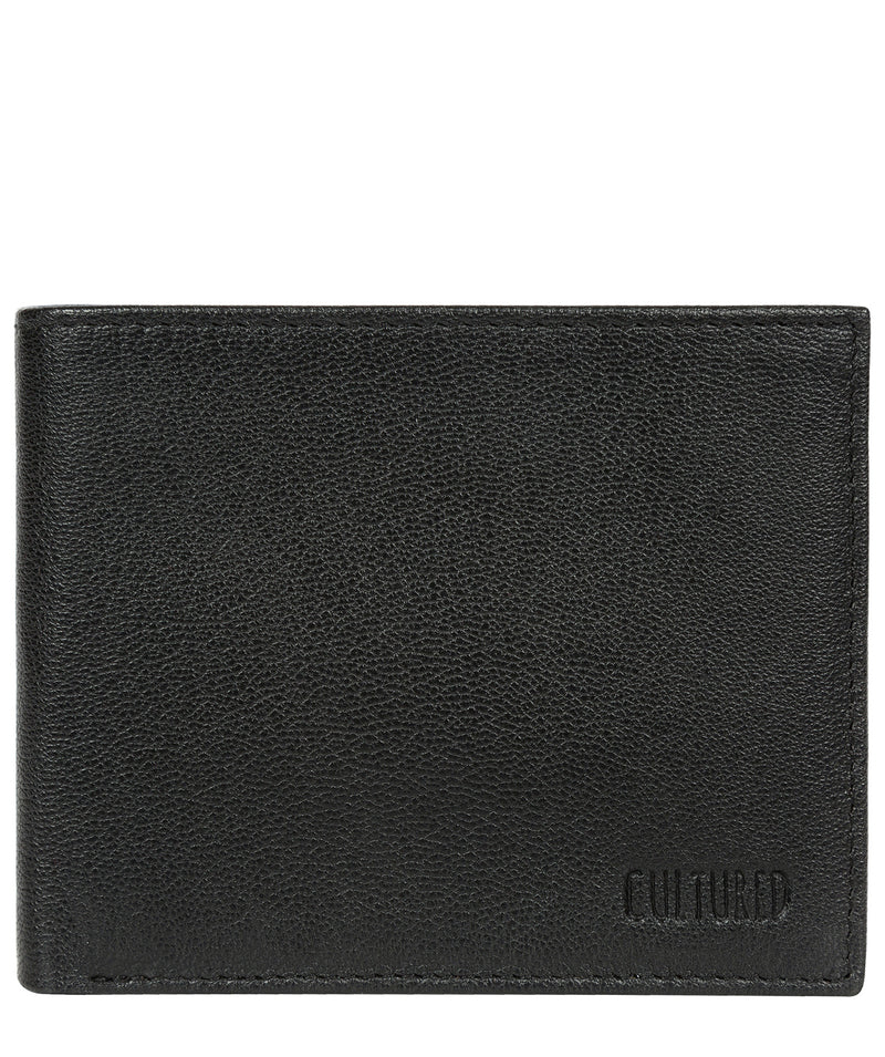 'Fabian' Black Leather Bi-Fold Wallet image 1