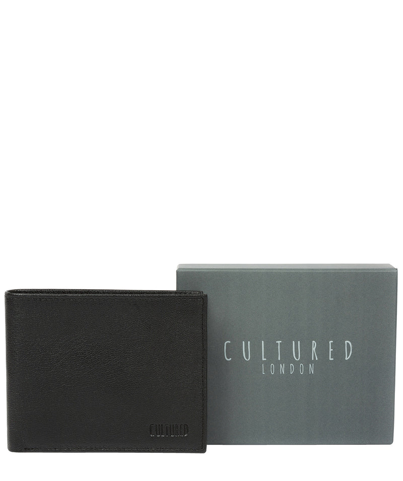 'Fabian' Black Leather Bi-Fold Wallet image 6