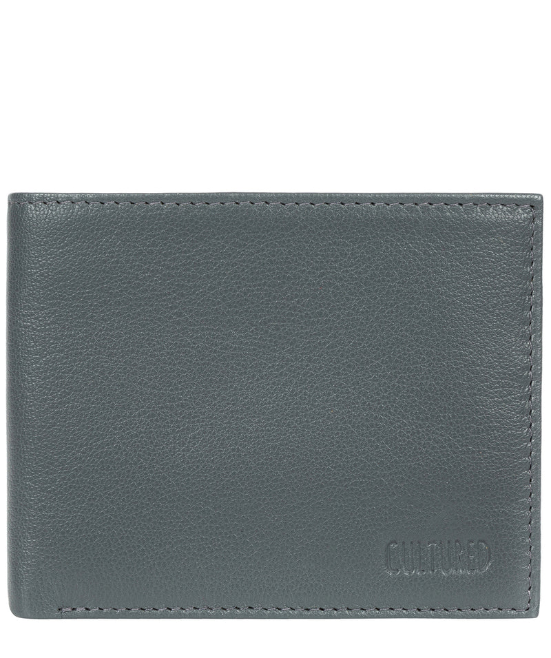 'Fabian' Gun Metal Leather Bi-Fold Wallet image 1