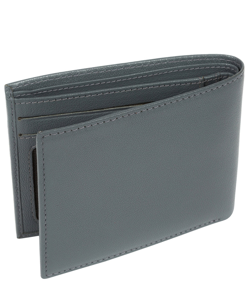 'Fabian' Gun Metal Leather Bi-Fold Wallet image 5
