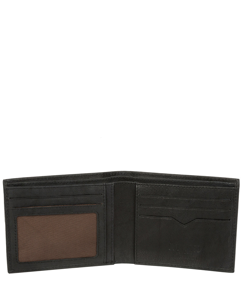 'Fabian' Vintage Black Leather Bi-Fold Wallet image 3