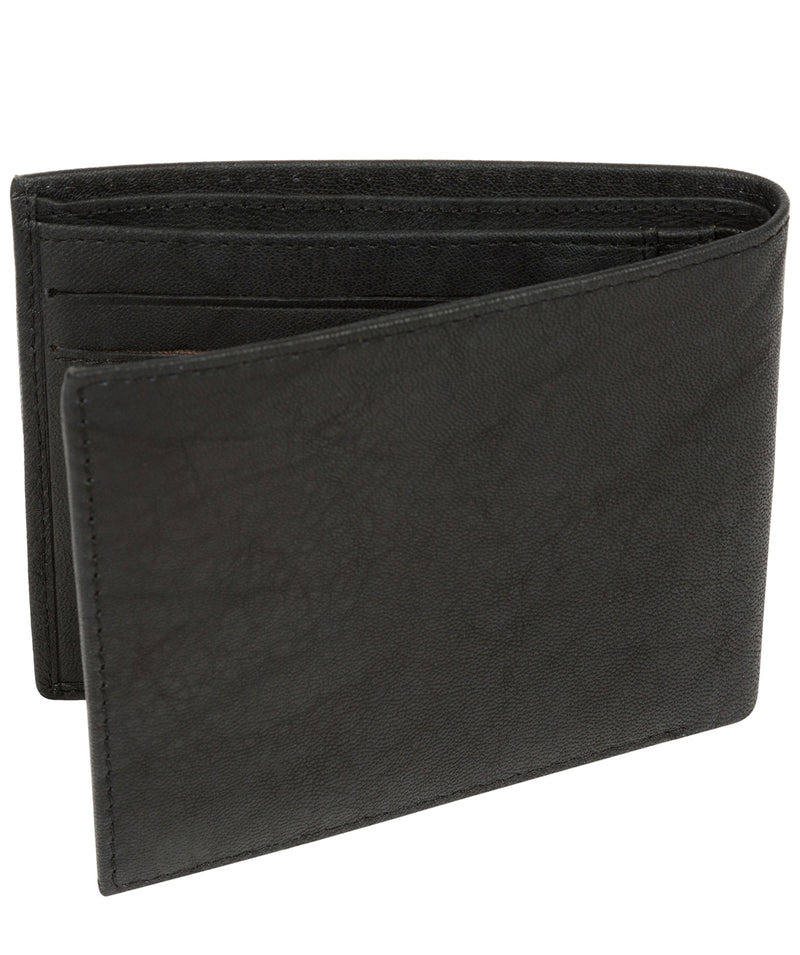 'Fabian' Vintage Black Leather Bi-Fold Wallet image 5