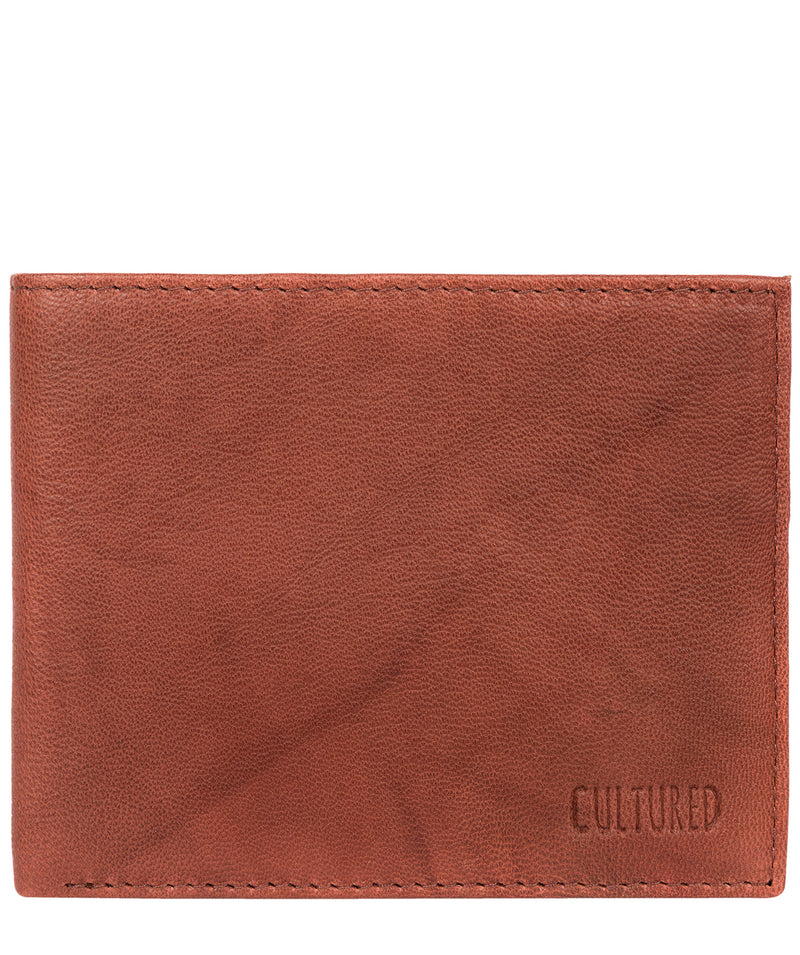 'Fabian' Vintage Brick Leather Bi-Fold Wallet image 1