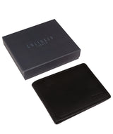 'Dan' Black Leather Bi-Fold Wallet