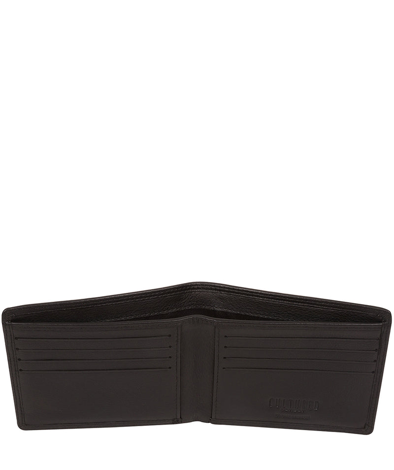 'Dan' Black Leather Bi-Fold Wallet