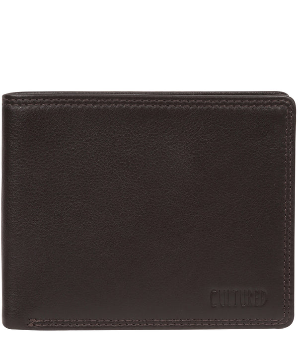 Dan' Brown Leather Bi-Fold Wallet