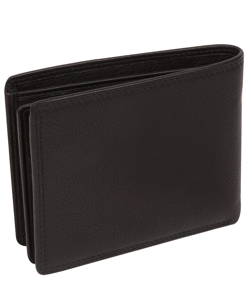 'Callum' Black Leather Bi-Fold Wallet