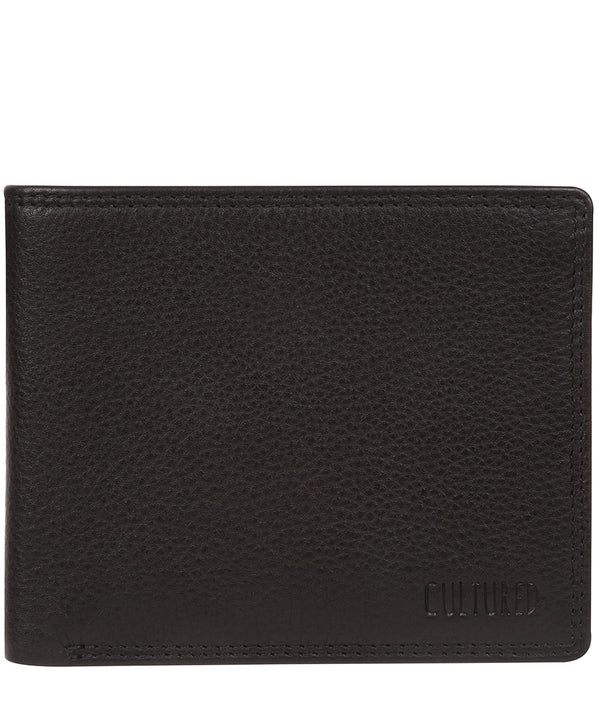 'Richard' Black Leather Bi-Fold Wallet