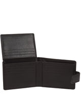'Scott' Black Leather Bi-Fold Wallet
