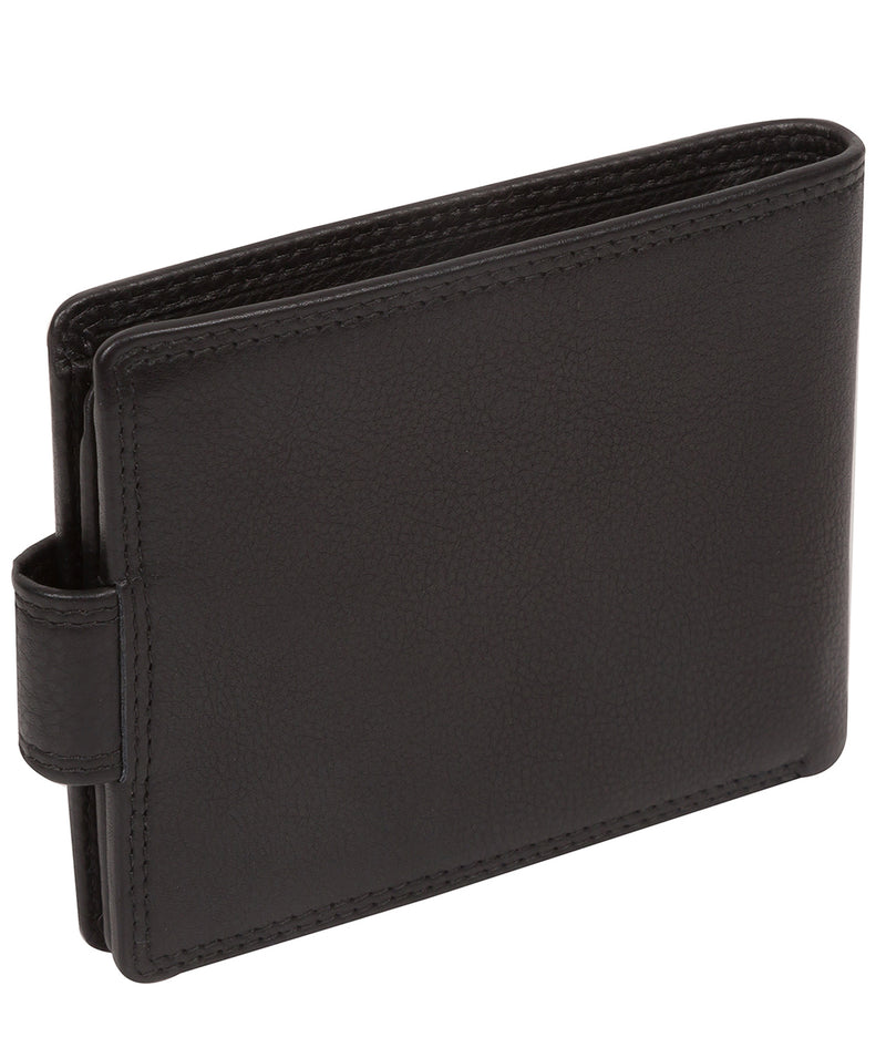 'Scott' Black Leather Bi-Fold Wallet