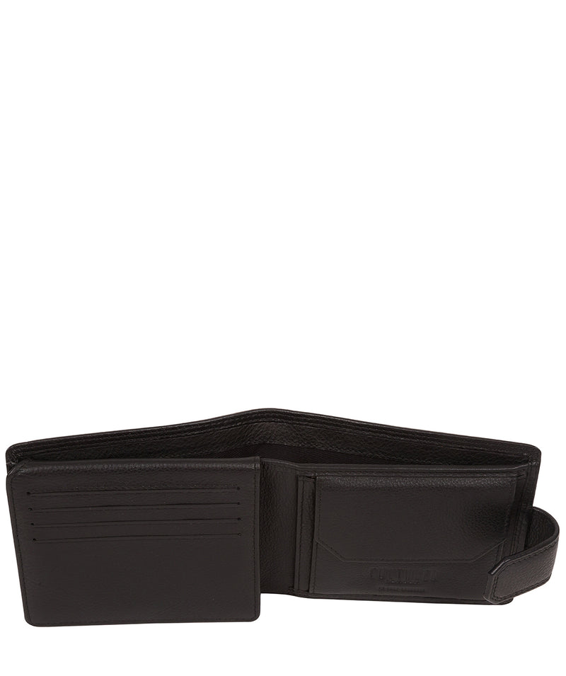 'Tommy' Black Leather Bi-Fold Wallet