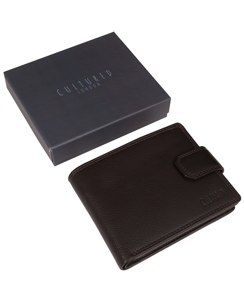 'Tommy' Brown Leather Bi-Fold Wallet