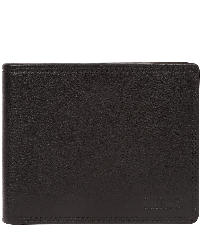 'Joe' Black Leather Bi-Fold Wallet