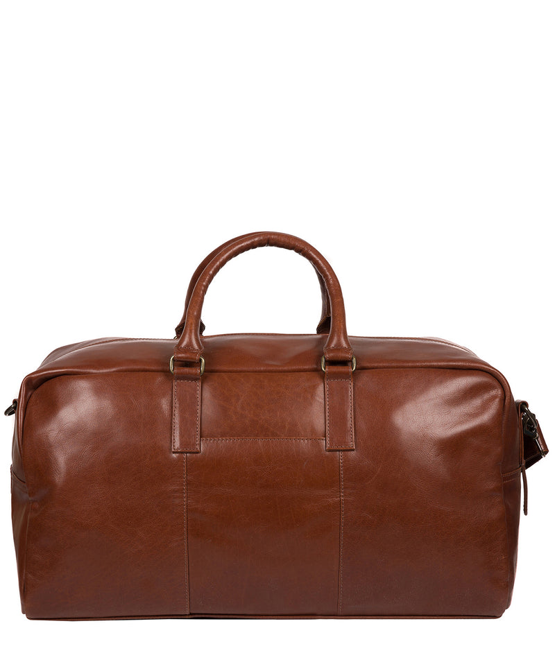 'Giambino' Italian-Inspired Umber Brown Leather Holdall image 3