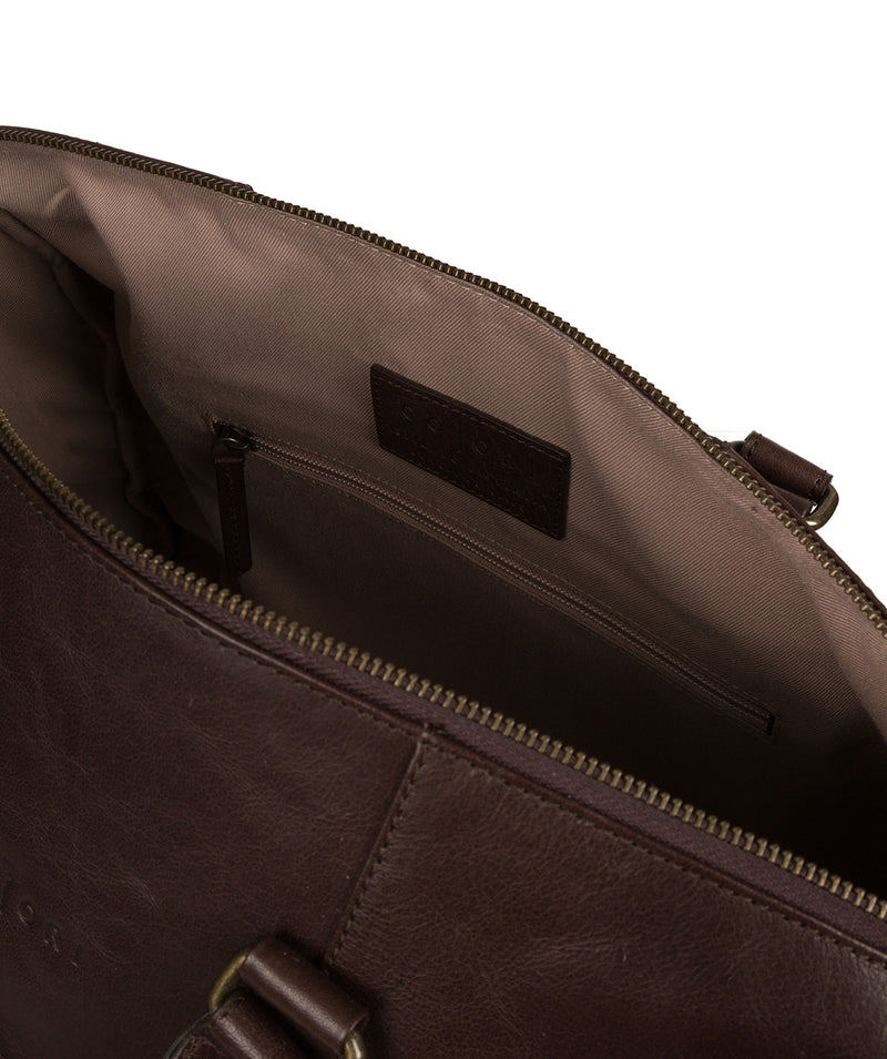 'Lucca' Italian-Inspired Espresso Leather Holdall image 4