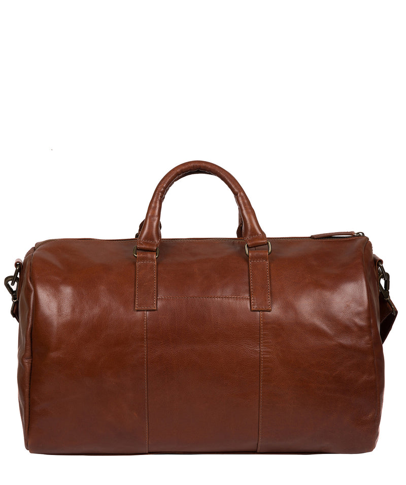 'Lucca' Italian-Inspired Umber Brown Leather Holdall image 3