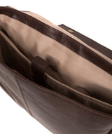 'Maldini' Italian-Inspired Espresso Leather Messenger Bag image 4