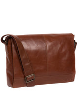 'Maldini' Italian-Inspired Umber Brown Leather Messenger Bag image 5