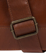 'Maldini' Italian-Inspired Umber Brown Leather Messenger Bag image 6