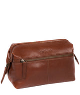 'Morano' Italian-Inspired Umber Brown Leather Washbag image 5